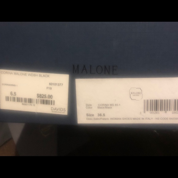 Malone Souliers Corina satin/patent black pumps - Picture 6 of 8